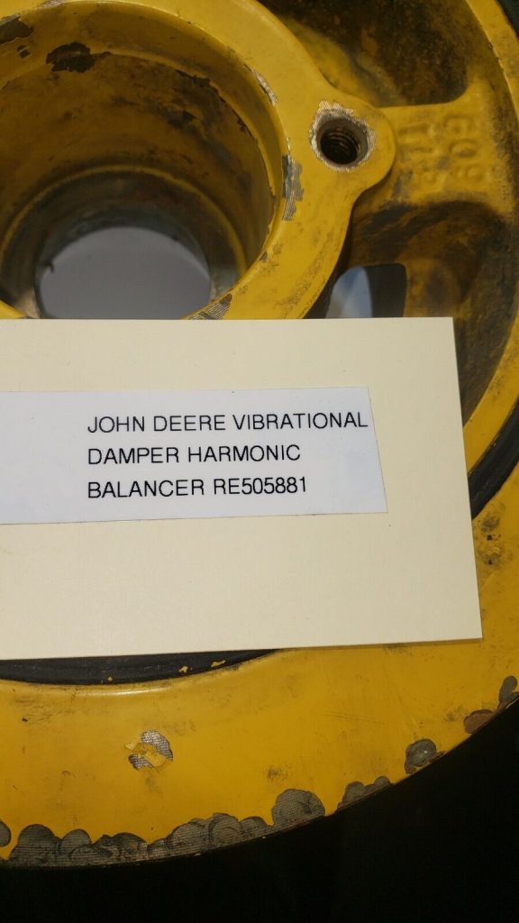 John Deere RE505881 Vibrational Damper Harmonic Balancer OEM ⋆ Used