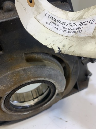 Diesel Engine Cummins ISGe ISG 12 Lower Timing Gear Cover 3696432 OEM - Image 2