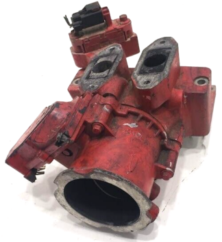 Damaged Cummins ISB Throttle Body Valve 5301426 Intake Connection 5293390