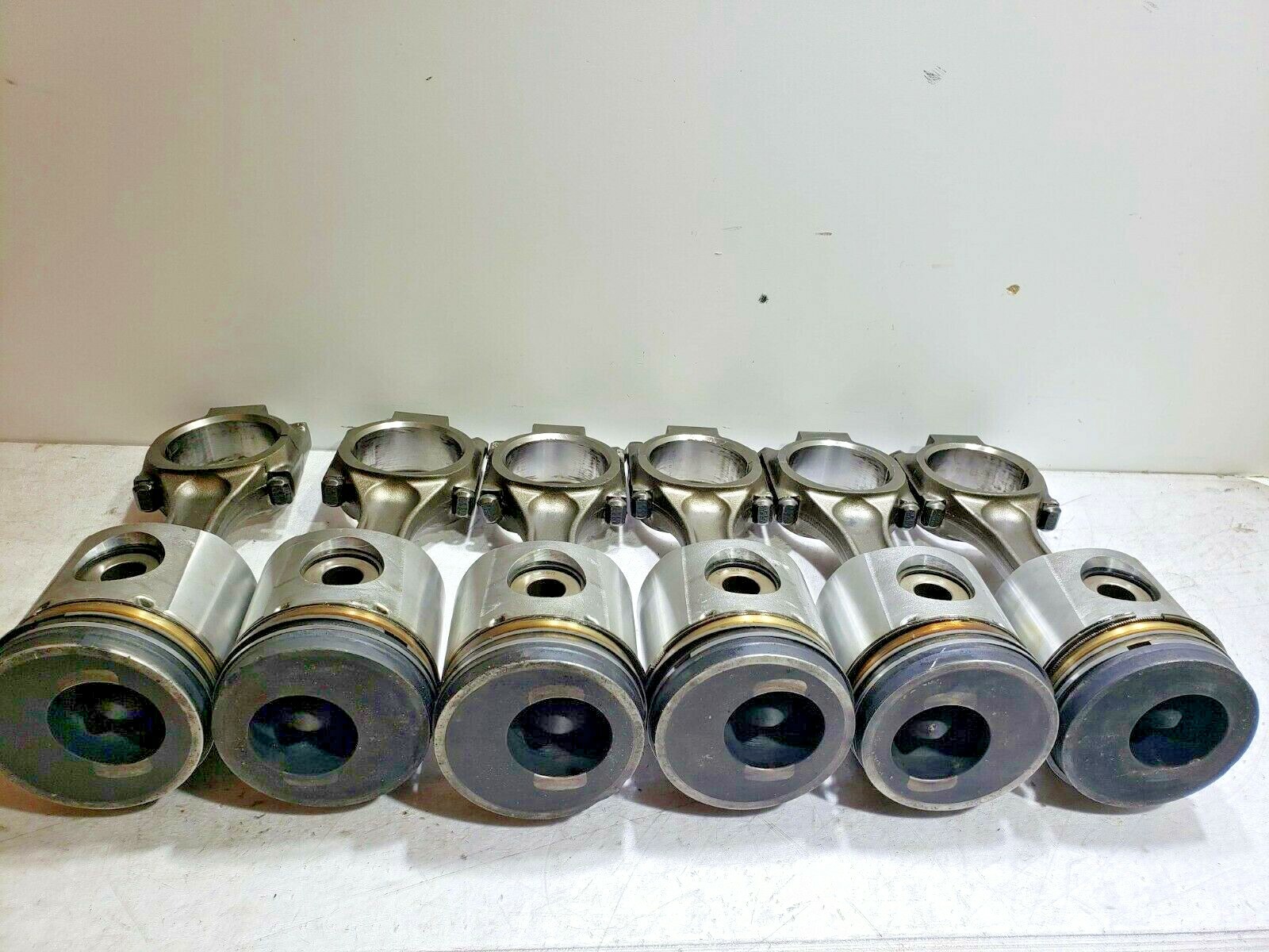 SET of 6 GENUINE CUMMINS 6CT 8.3 Piston with Connecting Rod 3934046 Assembly OEM - Image 9