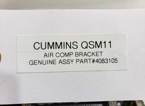 CUMMINS ISM 11 M11 DIESEL ENGINE AIR COPRESSOR BRACKET 4083105 OEM - Image 2
