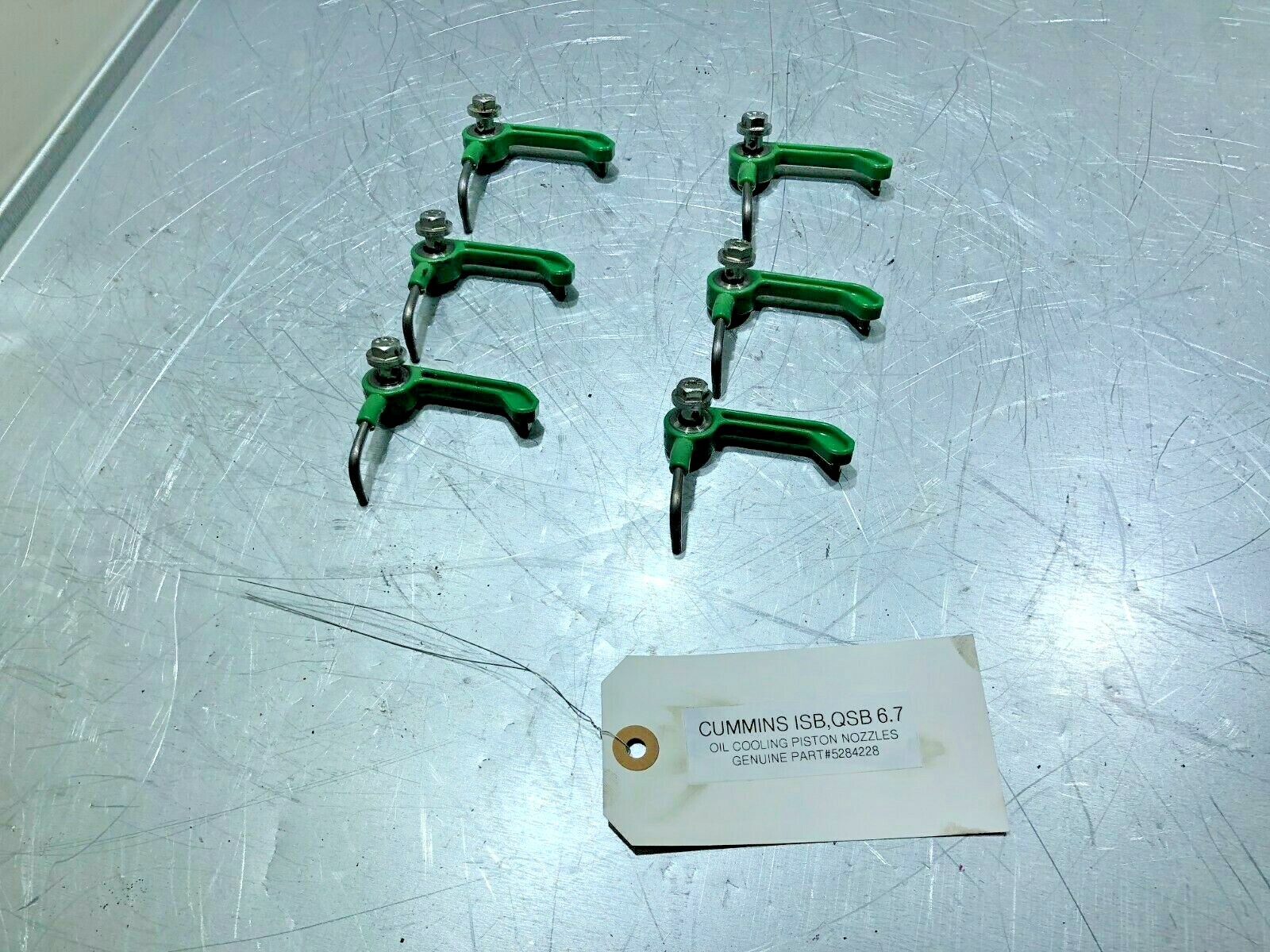 Set of 6 Cummins ISB 6.7 PISTON COOLING NOZZLE 5284228 OEM - Image 2