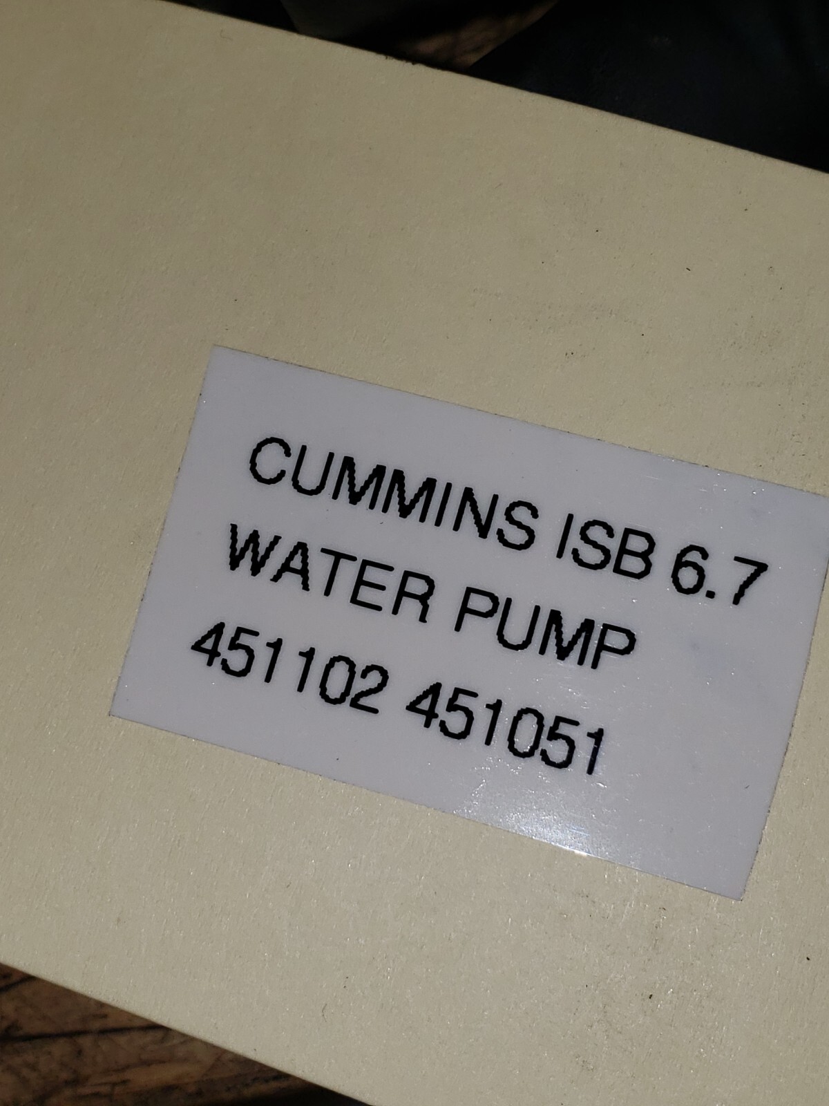 Cummins ISB QSB 6.7 Water Pump 451102 451051 OEM - Image 5