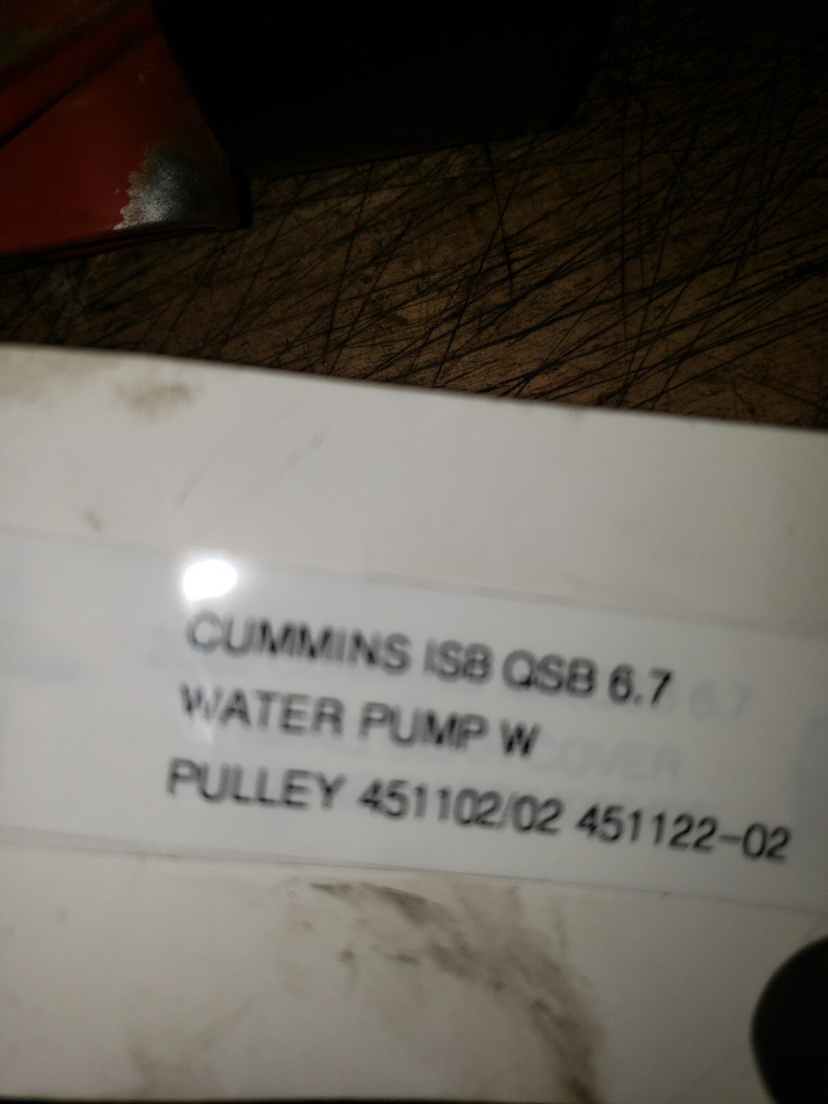 Cummins 451102 ISB QSB 6.7 Water Pump With Pulley OEM - Image 5
