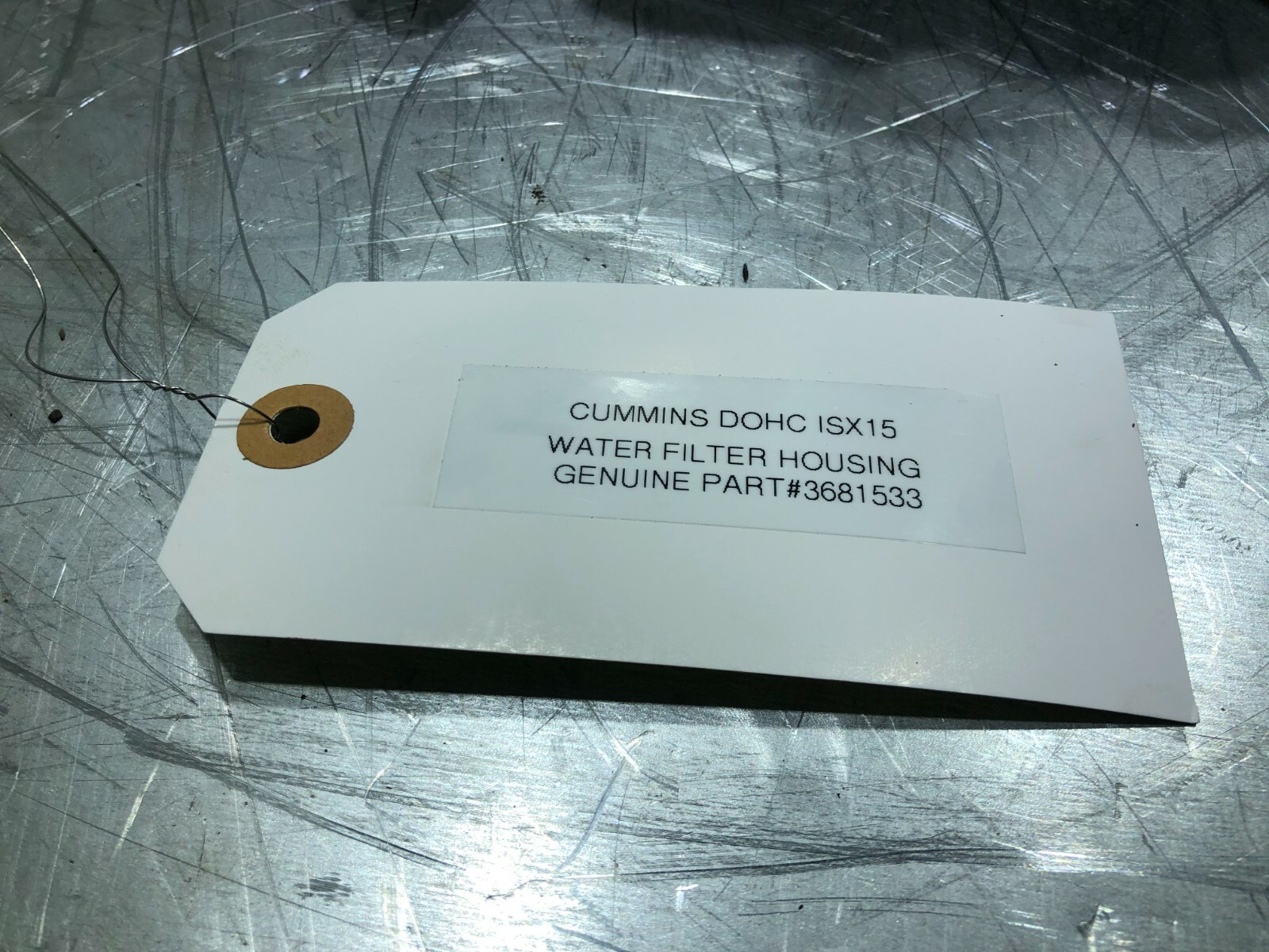 Cummins ISX15 DOHC Diesel Engine Water Filter Base 3681533 OEM - Image 2